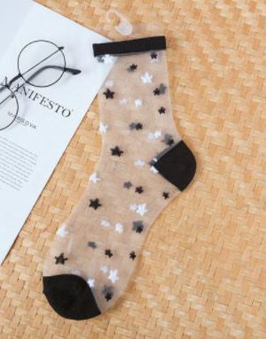 גרביים שקופים עם כוכבים