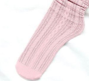 גרביים סרוגים צבע ורוד בהיר