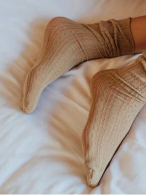 גרביים סרוגים צבע מוקה