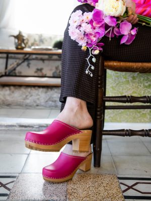 קבקבי עץ עקב גבוה פוקסיה - מילנה