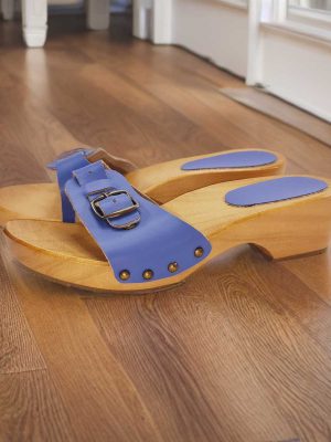 כפכפי עץ רונה אוליביה שול כחול