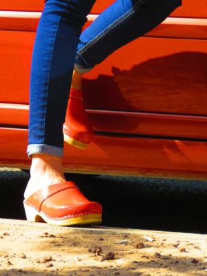 קבקבי עץ כתום לק