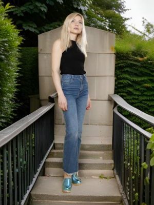 קבקבי עץ כחול מטאלי