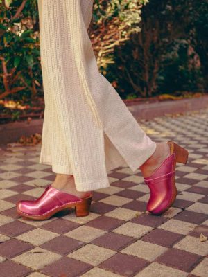 קבקבי עץ ורוד מטאלי